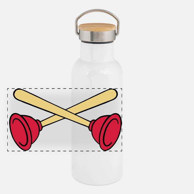 Panorama Thermosflasche mit Bambusdeckel