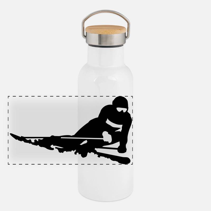 ski Panoramic Thermal Bottle with Bamboo Lid