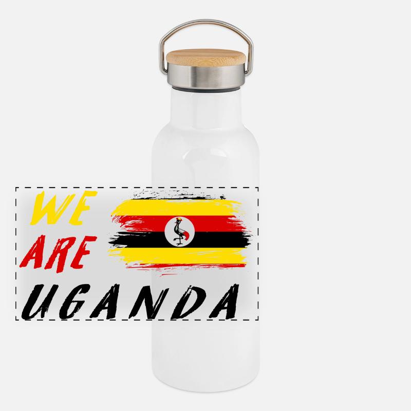 We are Uganda Panoramic Thermal Bottle with Bamboo Lid