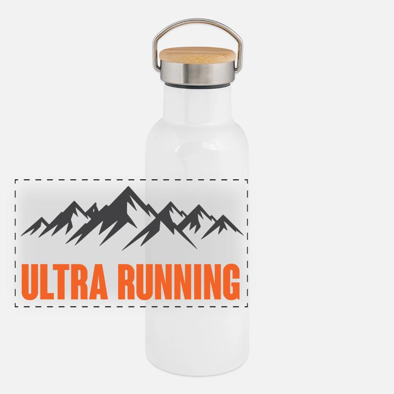 Ultra course à pied Gourde isotherme avec bouchon en bambou
