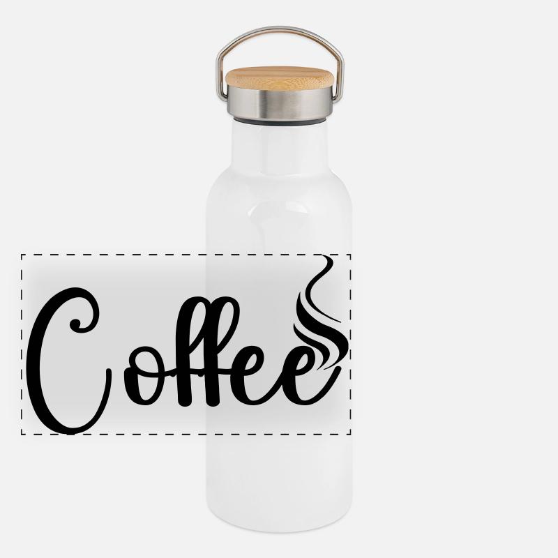Coffee Panorama Thermosflasche mit Bambusdeckel