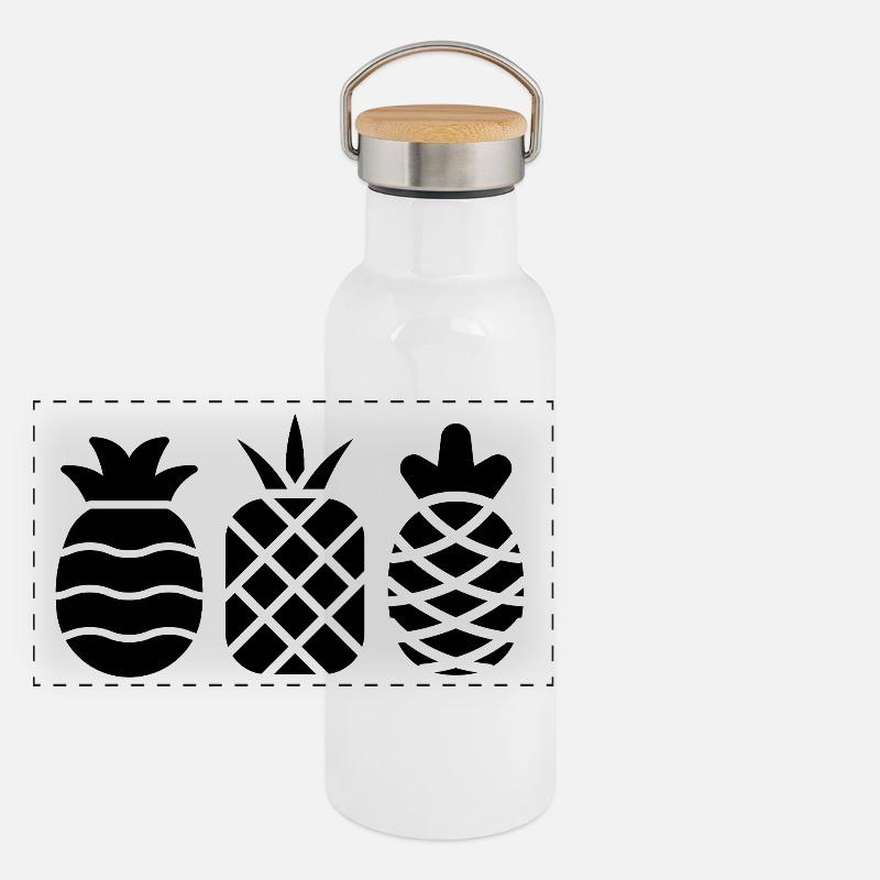 Ananas sans fioritures Gourde isotherme avec bouchon en bambou