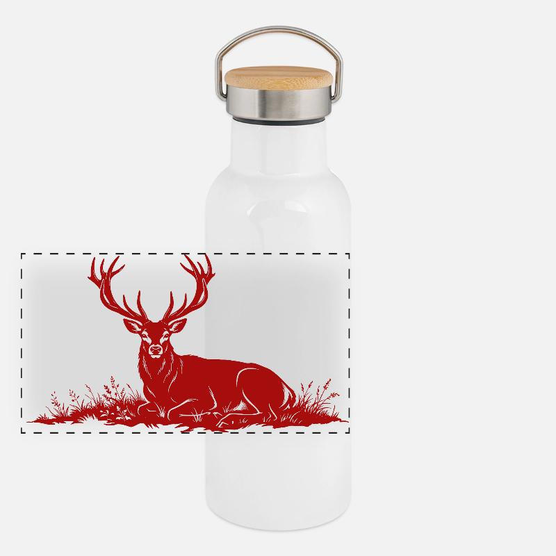 Deer Panoramic Thermal Bottle with Bamboo Lid