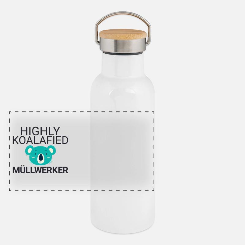 Müllwerker Koalafied Panorama Thermosflasche mit Bambusdeckel