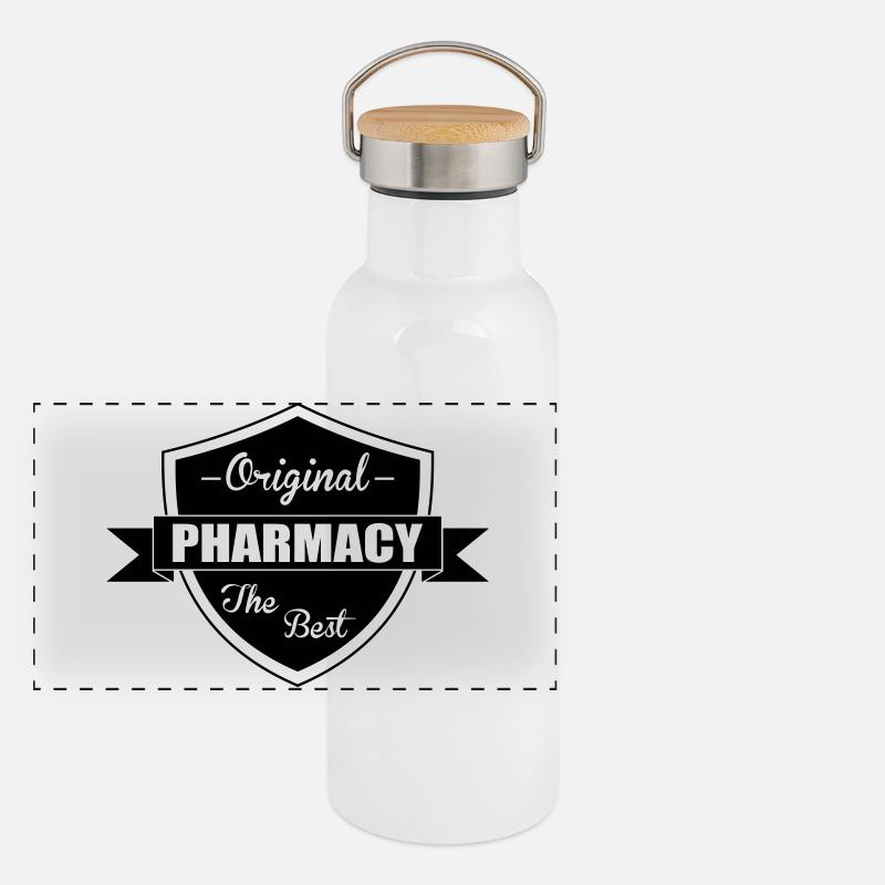 Pharmacy - Panoramic Thermal Bottle with Bamboo Lid - white