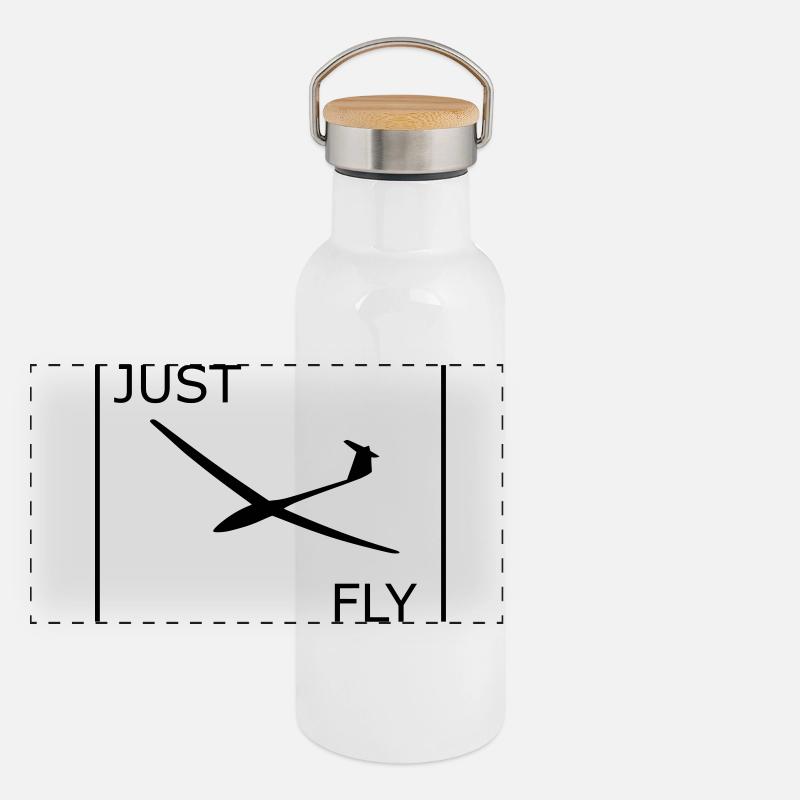 Panorama Thermosflasche mit Bambusdeckel