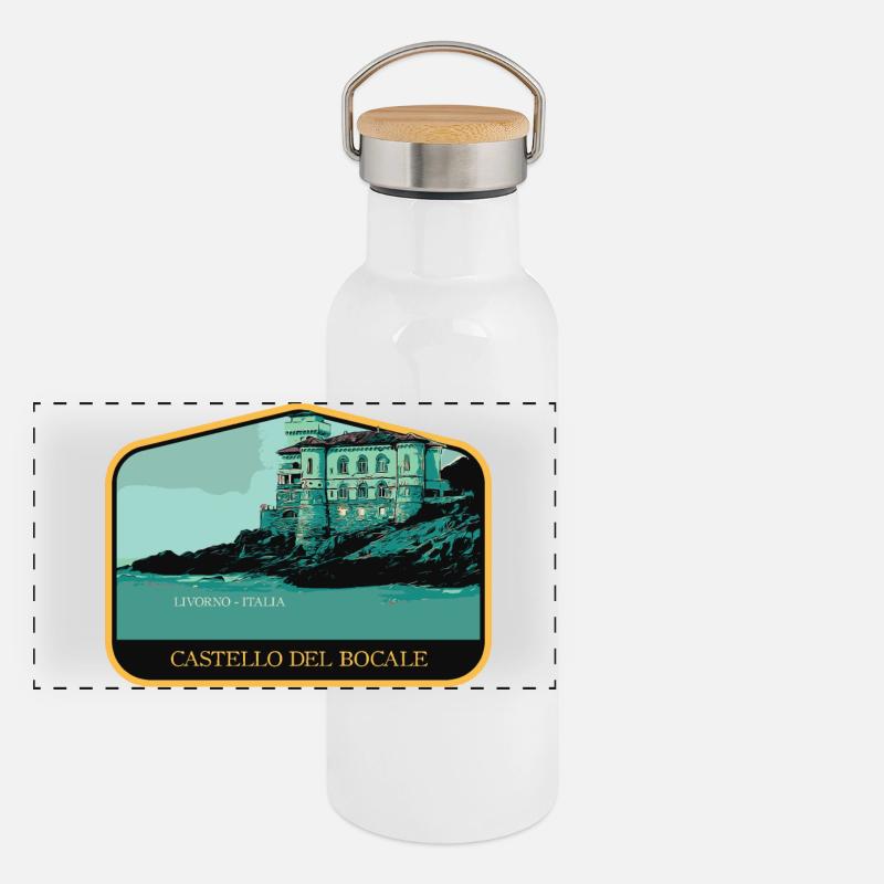 Château de Boccale : Charme toscan côtier Gourde isotherme avec bouchon en bambou