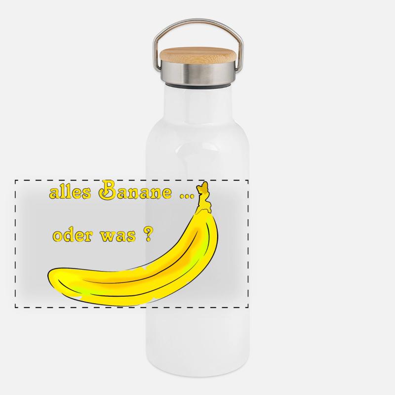 Banane obst Panorama Thermosflasche mit Bambusdeckel
