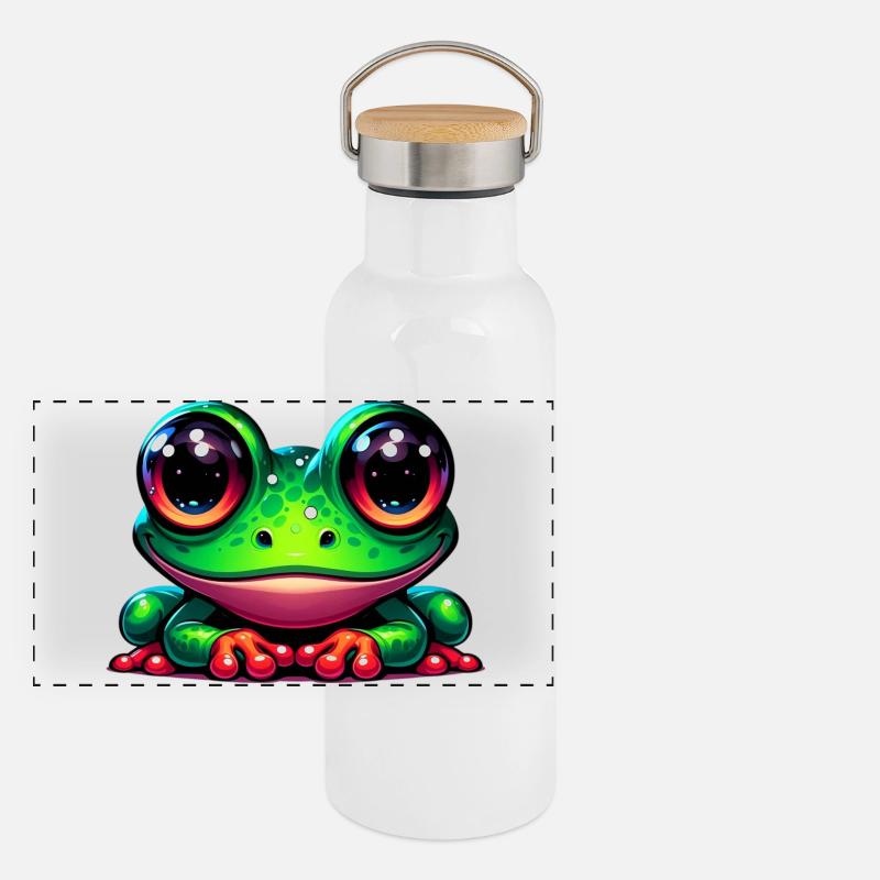 Frog Panoramic Thermal Bottle with Bamboo Lid