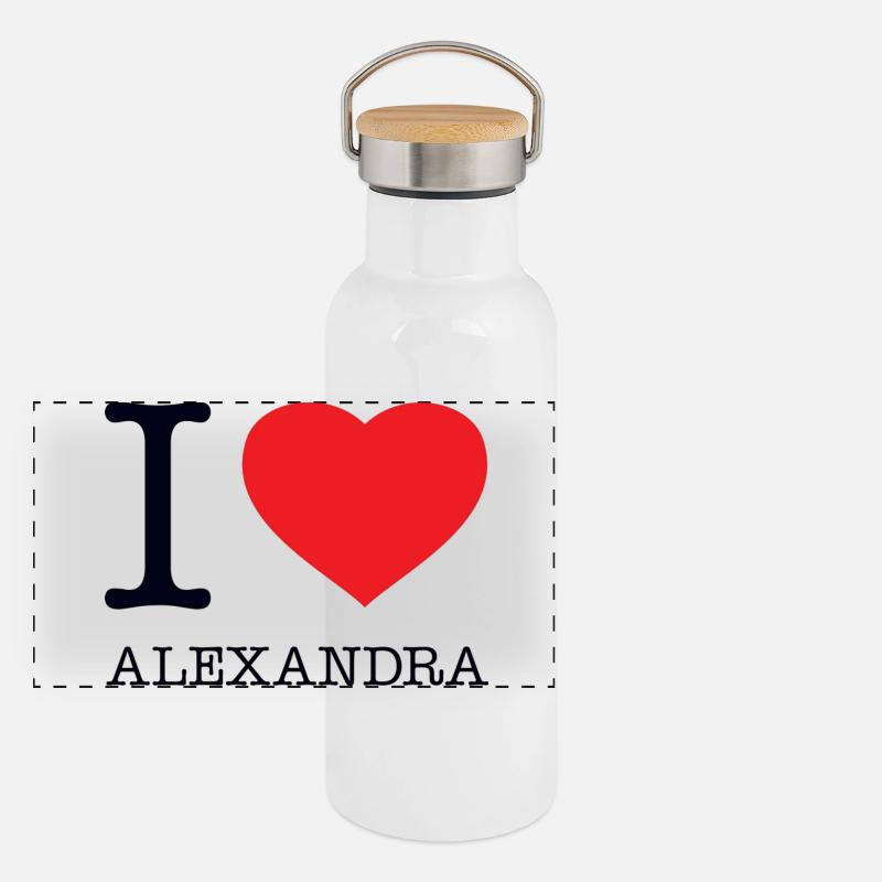 J’ADORE ALEXANDRA Gourde isotherme avec bouchon en bambou