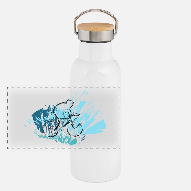 Biker Style 26 Panoramic Thermal Bottle with Bamboo Lid