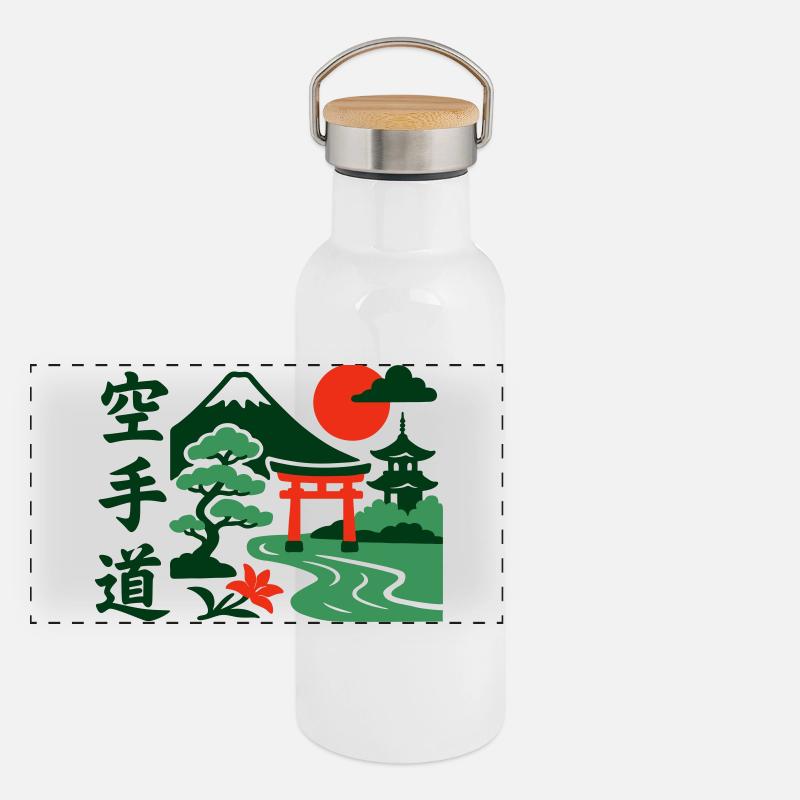 Karate Nature Panoramic Thermal Bottle with Bamboo Lid