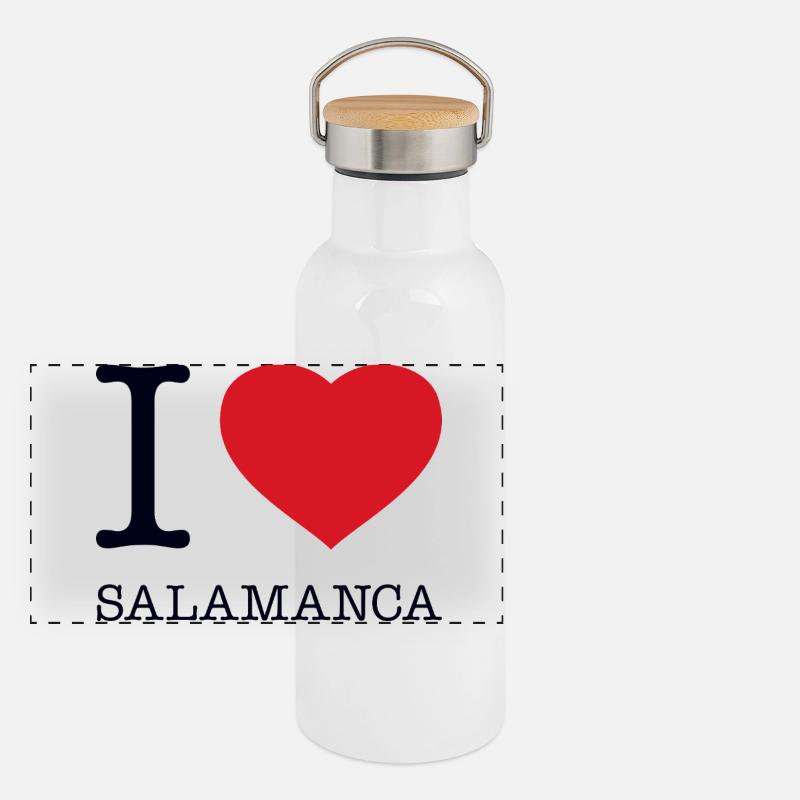 J’adore Salamanque Gourde isotherme avec bouchon en bambou