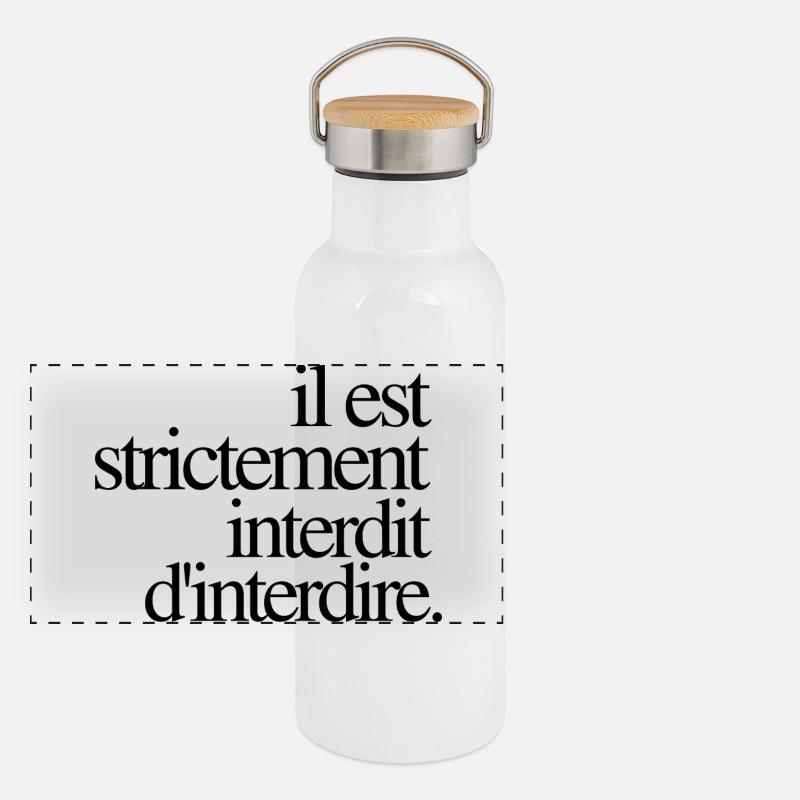Il est strictement interdit d’interdire Gourde isotherme avec bouchon en bambou