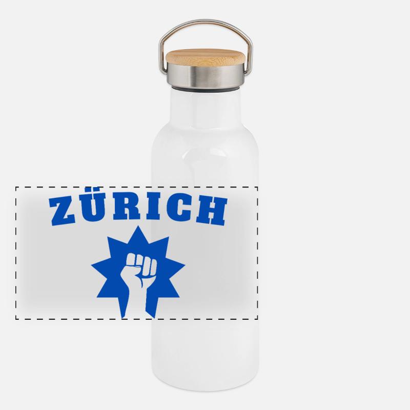 Zurich Gourde isotherme avec bouchon en bambou