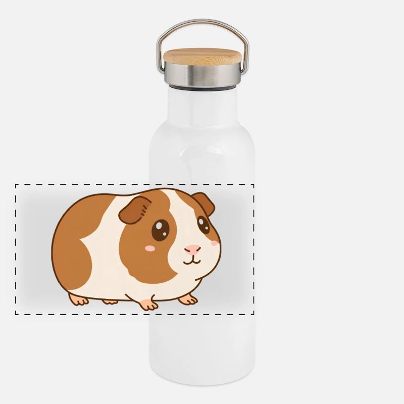 cobaye Gourde isotherme avec bouchon en bambou