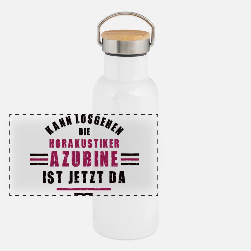 Trainee Hearing Aid Acoustician Apprenticeship Hearing Acoustics Training Panoramic Thermal Bottle with Bamboo Lid