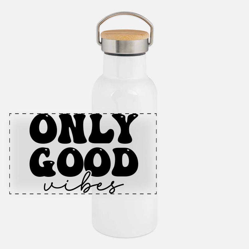 Positive statement design Panoramic Thermal Bottle with Bamboo Lid