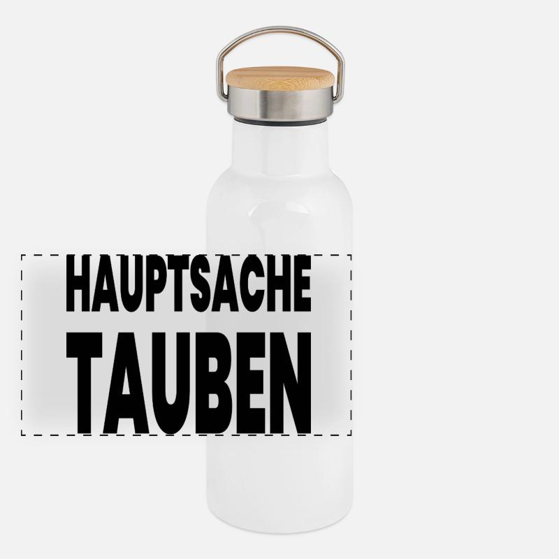 Doves Panoramic Thermal Bottle with Bamboo Lid