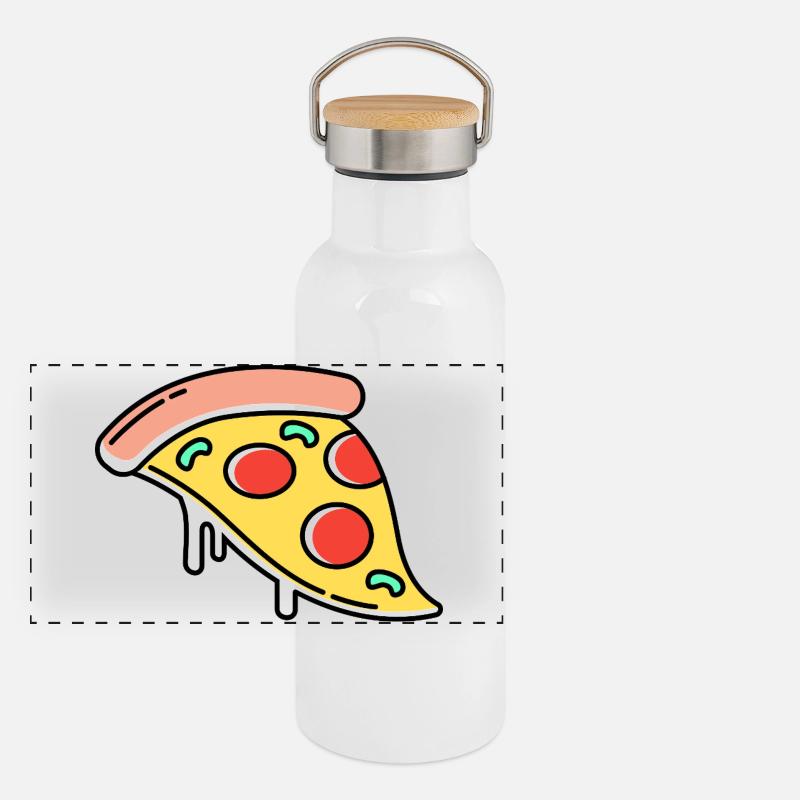 Icône de la pizza Gourde isotherme avec bouchon en bambou