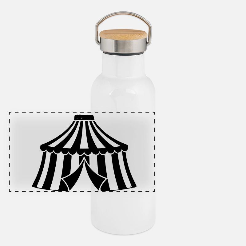 Zirkuszelt Manege Event Icon Panorama Thermosflasche mit Bambusdeckel
