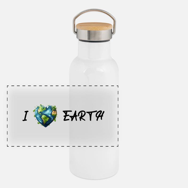I love the earth Panoramic Thermal Bottle with Bamboo Lid