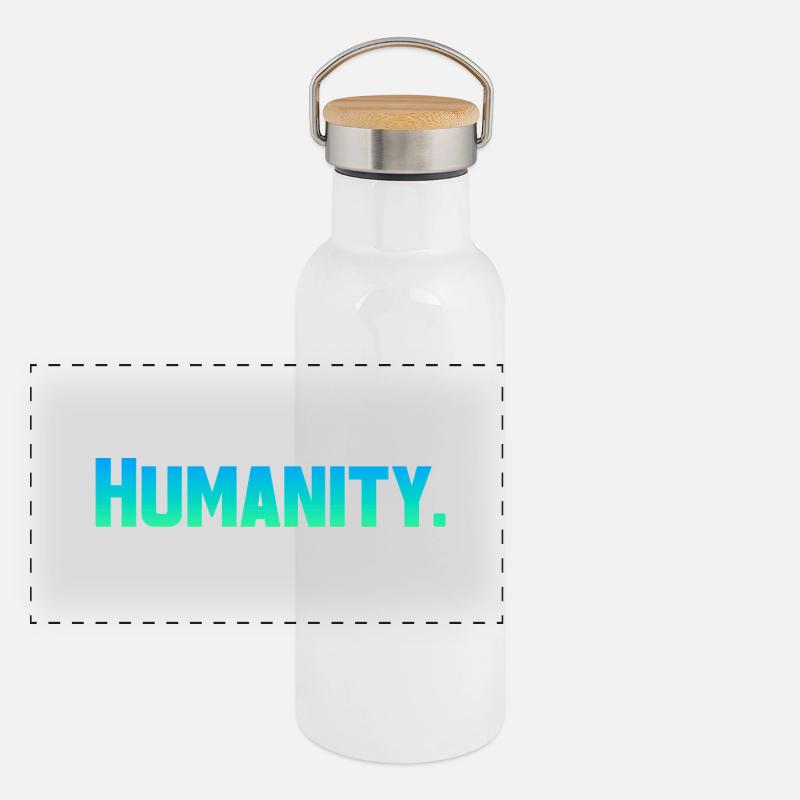 Humanité Gourde isotherme avec bouchon en bambou