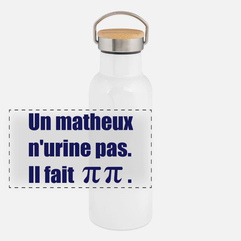 Pi Pi eps Gourde isotherme avec bouchon en bambou