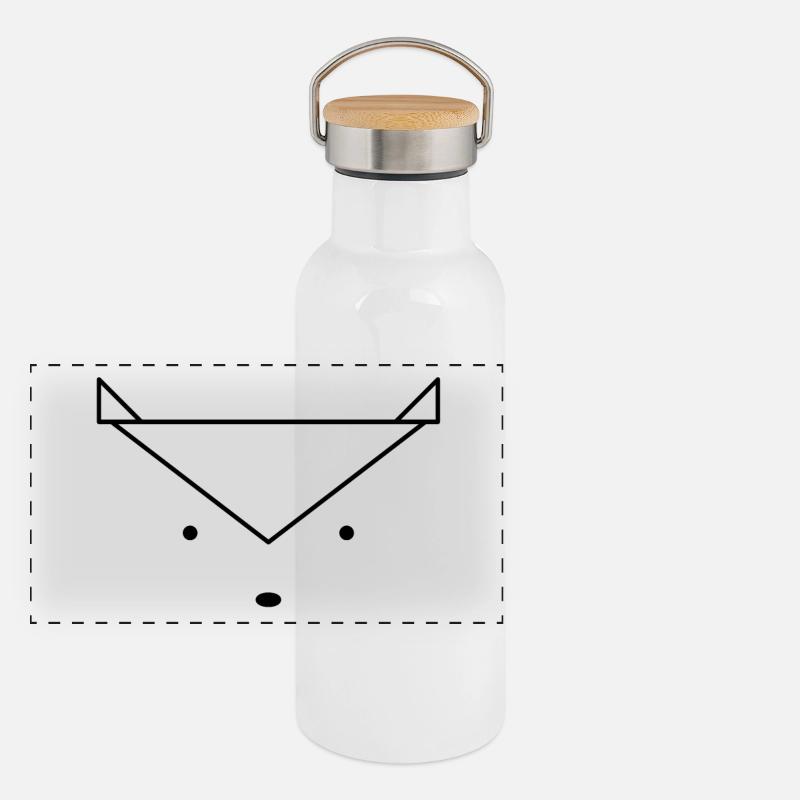 Fuchs Panorama Thermosflasche mit Bambusdeckel