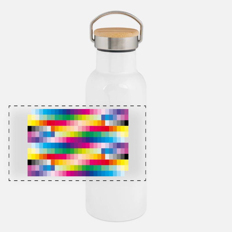 Couleurs Gourde isotherme avec bouchon en bambou