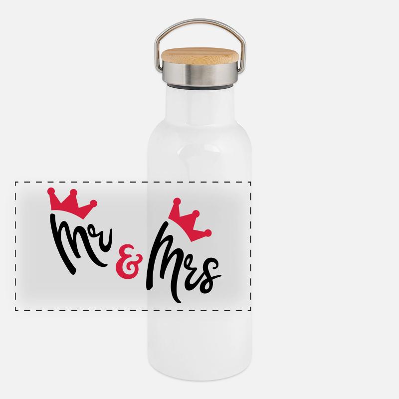 mariage Gourde isotherme avec bouchon en bambou