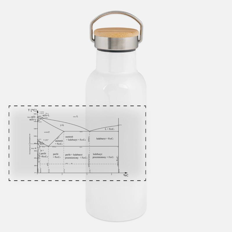 Iron-carbon balance chart Panoramic Thermal Bottle with Bamboo Lid