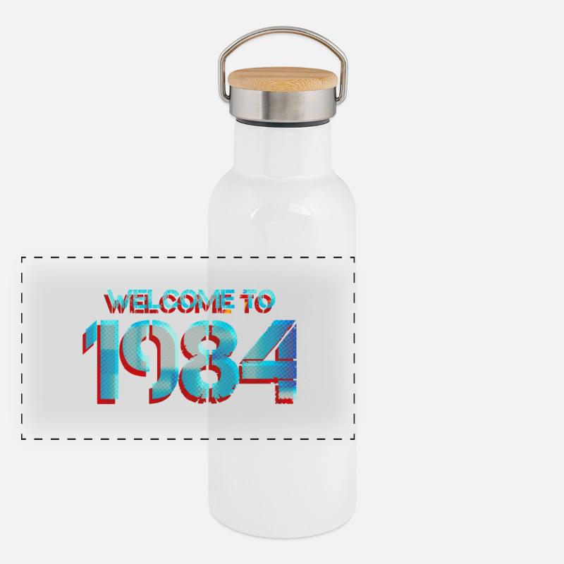 1984 DESTROY Panoramic Thermal Bottle with Bamboo Lid