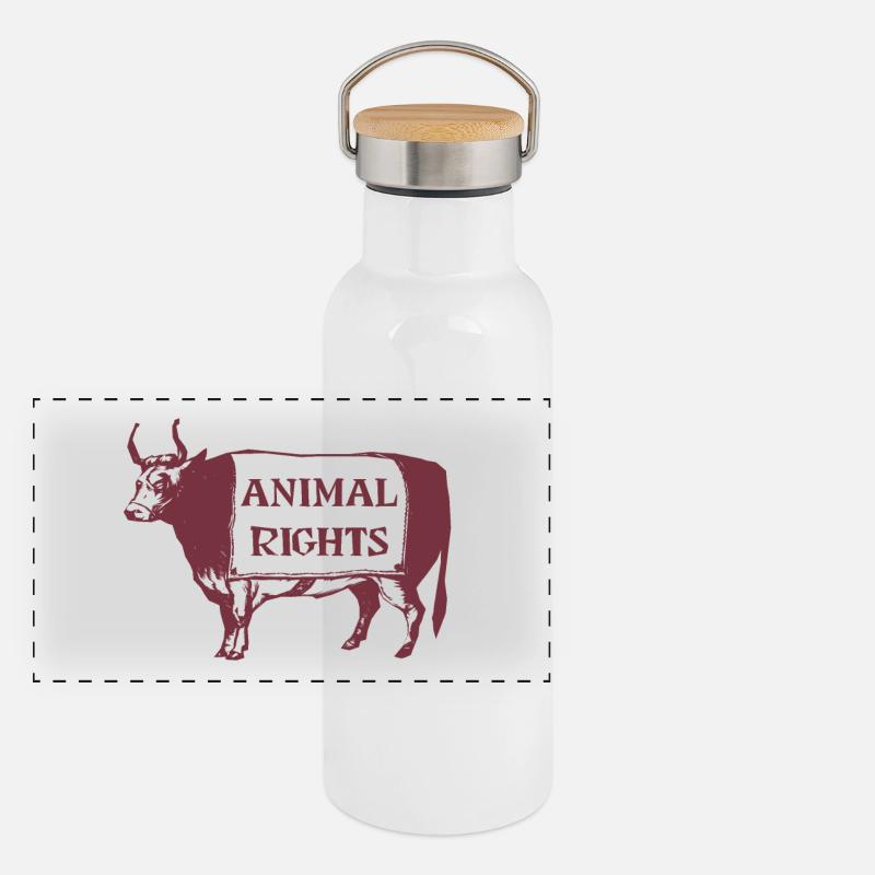 Animal Rights KUH Panorama Thermosflasche mit Bambusdeckel
