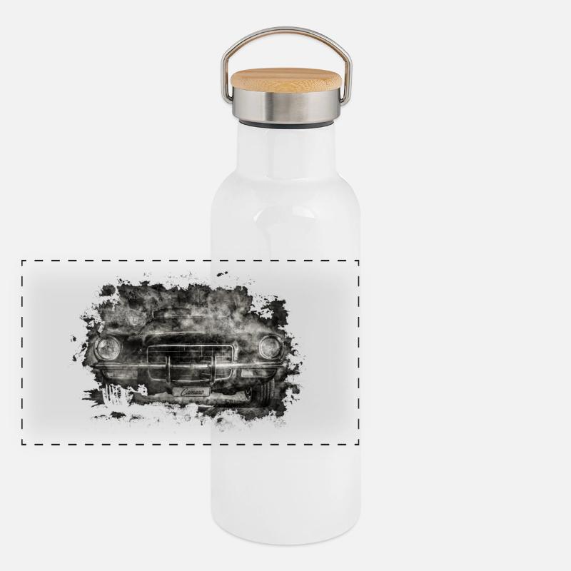 Panorama Thermosflasche mit Bambusdeckel