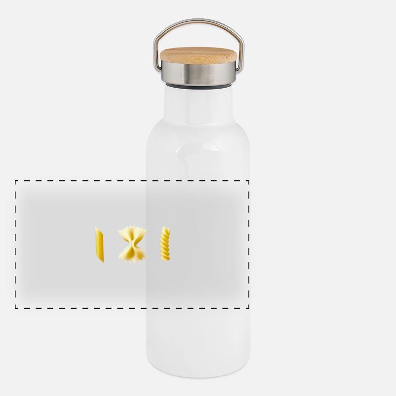 Pasta pasta gift gift idea Panoramic Thermal Bottle with Bamboo Lid