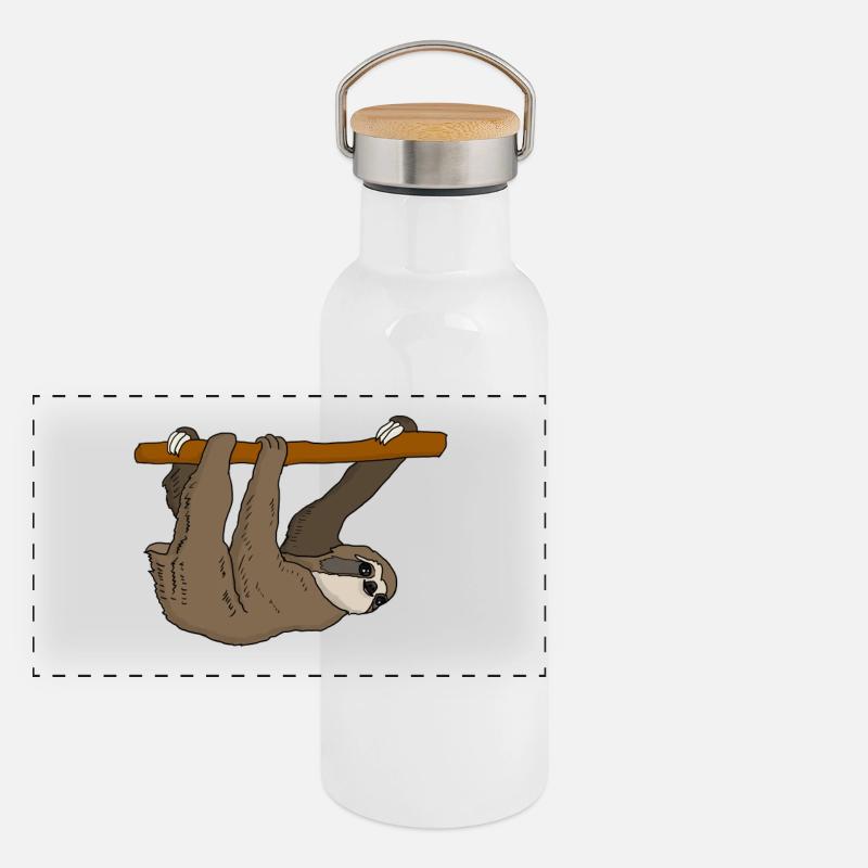 Paresseux Gourde isotherme avec bouchon en bambou