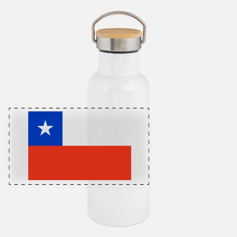 Chile Panorama Thermosflasche mit Bambusdeckel