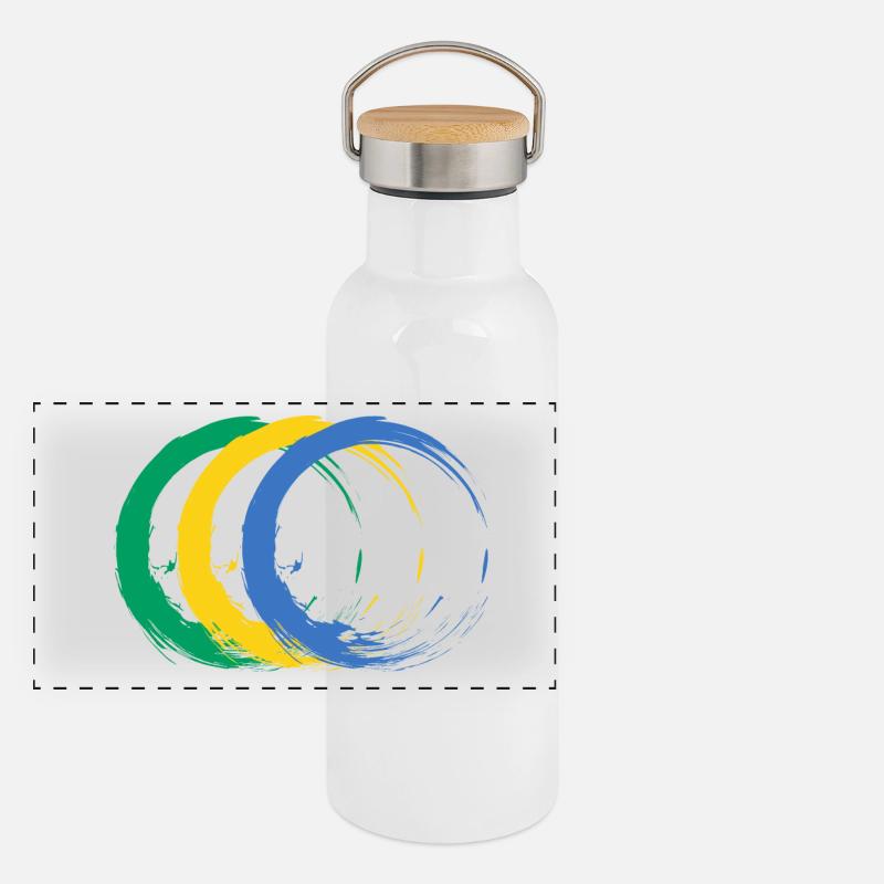 Gabon Gourde isotherme avec bouchon en bambou