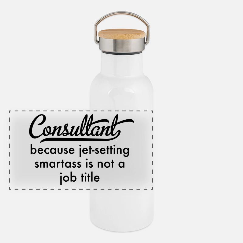 Consultant Panoramic Thermal Bottle with Bamboo Lid