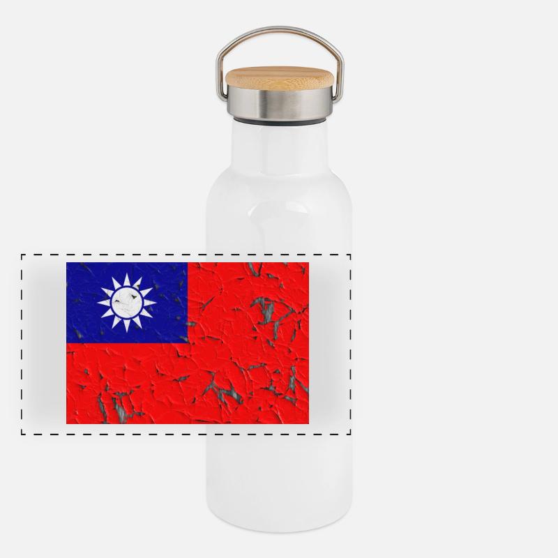 Gift for Taiwan Panoramic Thermal Bottle with Bamboo Lid