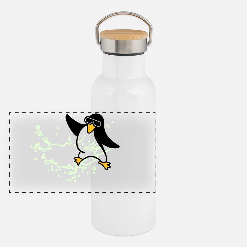 Panoramic Thermal Bottle with Bamboo Lid
