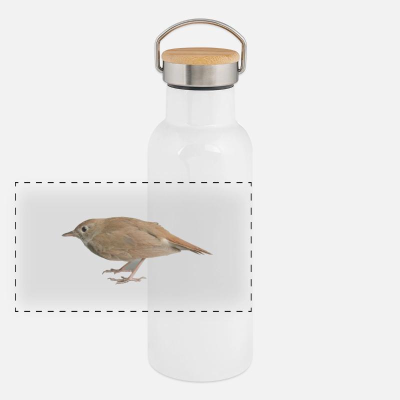 Rossignol oiseau Gourde isotherme avec bouchon en bambou