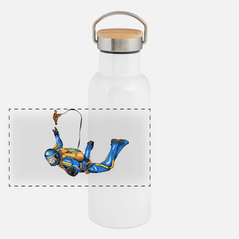 skydiver Gourde isotherme avec bouchon en bambou