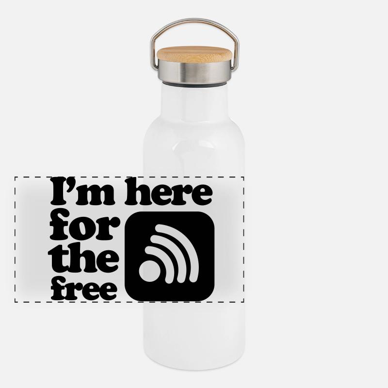 internet Panoramic Thermal Bottle with Bamboo Lid