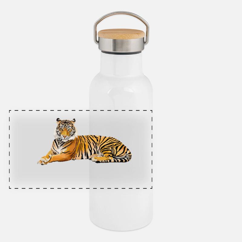 Tiger Gourde isotherme avec bouchon en bambou