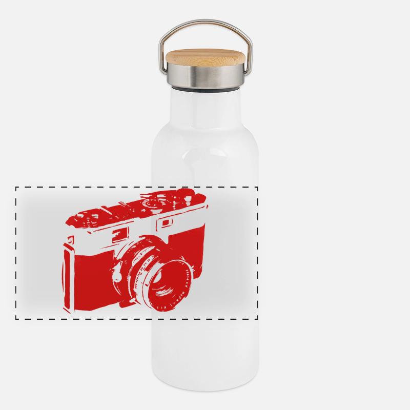 camera Panoramic Thermal Bottle with Bamboo Lid