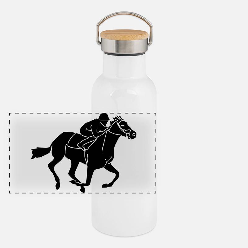 Équestre - courses de galop Gourde isotherme avec bouchon en bambou