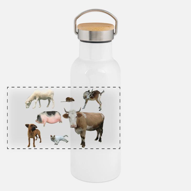 Farm Panoramic Thermal Bottle with Bamboo Lid