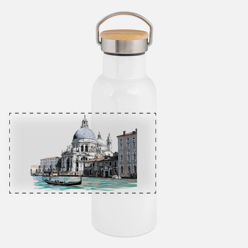Venice Panoramic Thermal Bottle with Bamboo Lid